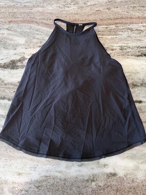 lululemon athletica Black High-Neck Open Back Tank